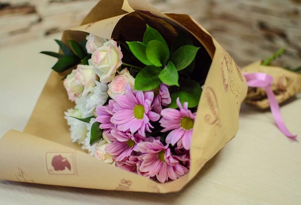 Букет цветов из: Розы и Хризантемы в Мокшане