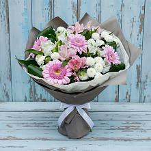 Букет цветов из:  Герберы, Альстромерии и Хризантемы в Мокшане