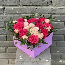 Цветочная композиция из Розы в коробке в Мокшане