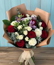 Букет цветов из:  Розы и Альстромерии в Мокшане