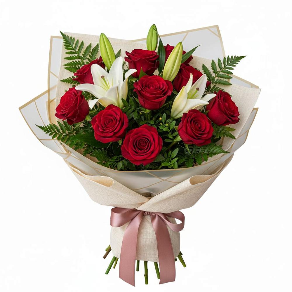 Букет цветов из: Лилии и Розы в Мокшане