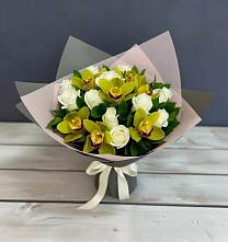 Букет цветов из:  Орхидеи и Розы в Мокшане