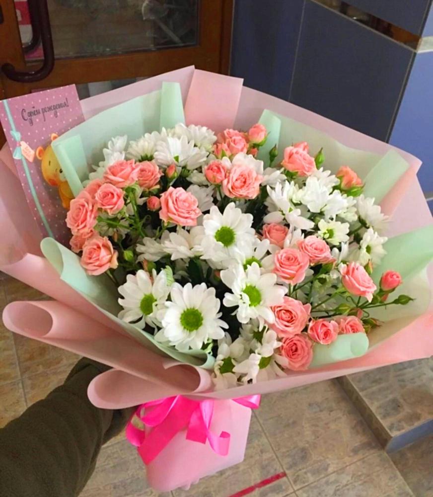 Букет цветов из: Розы и Хризантемы в Мокшане