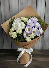 Букет цветов из:  Хризантемы и Розы в Мокшане