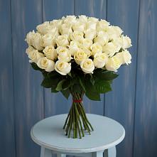 Букет 51 Белая роза Эдлесс Лав в Мокшане
