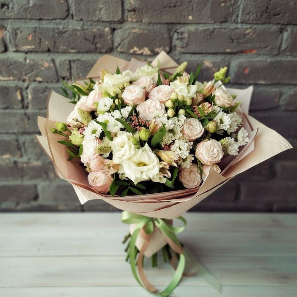 Букет цветов из: Альстромерии, Розы и Хризантемы в Мокшане