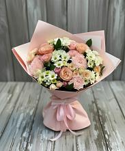 Букет цветов из:  Гвоздики, Розы и Хризантемы в Мокшане