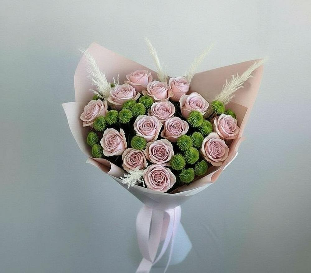 Букет цветов из: Розы и Хризантемы в Мокшане