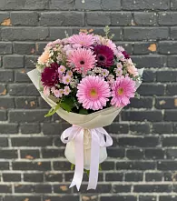 Букет цветов из:  Герберы и Хризантемы #REPLACE_PRED# Мокшане