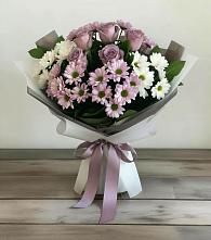 Букет цветов из:  Хризантемы и Розы в Мокшане
