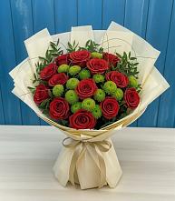 Букет цветов из:  Розы и Хризантемы в Мокшане